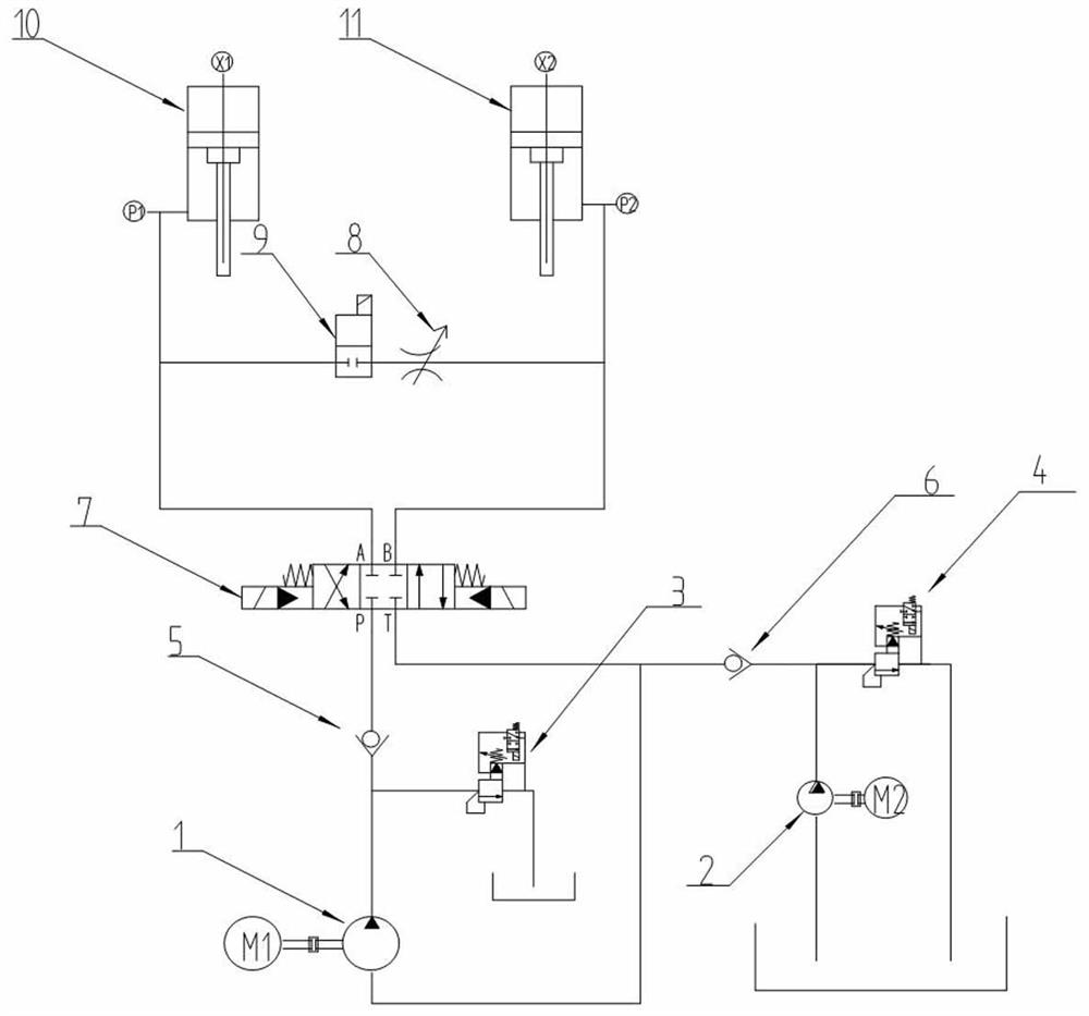 一种液压抽油机用节能液压系统
