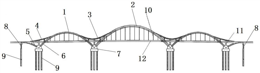 一种大跨径钢结构拱桥及施工方法