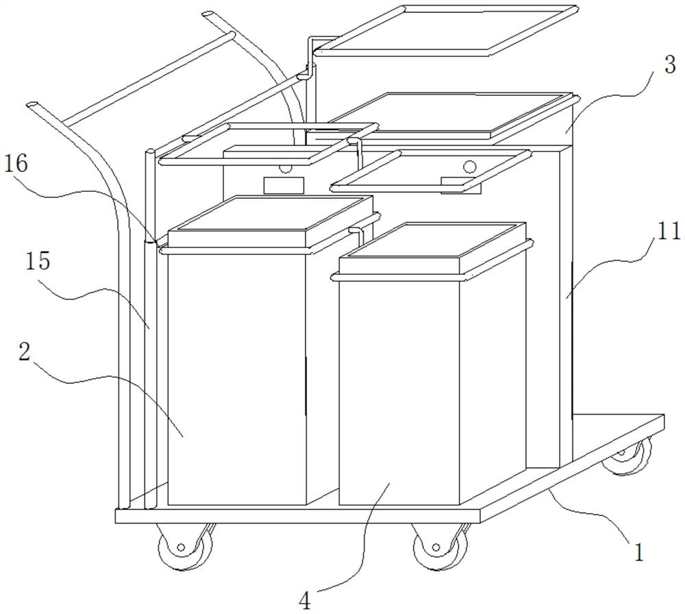 一种用于手术间的医疗废物分类收集垃圾车