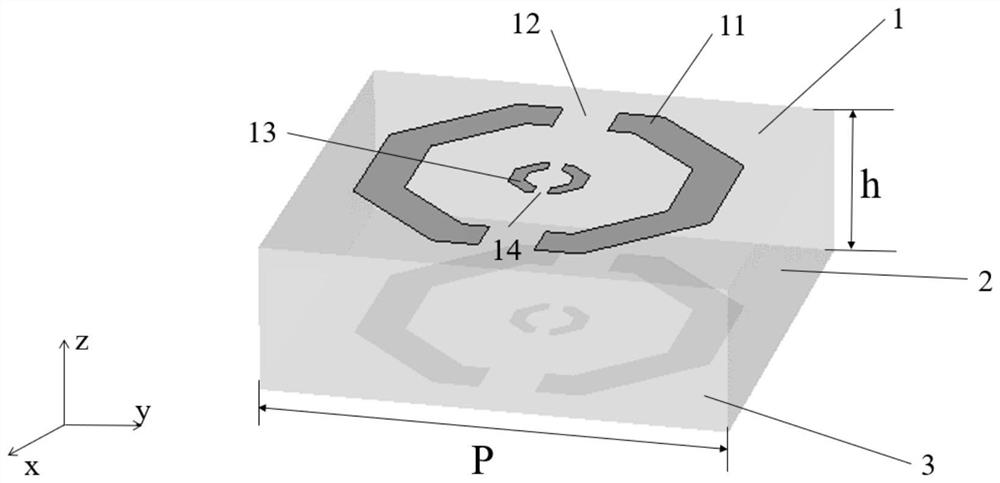 一种基于旋转调相法的圆极化透射阵列天线单元