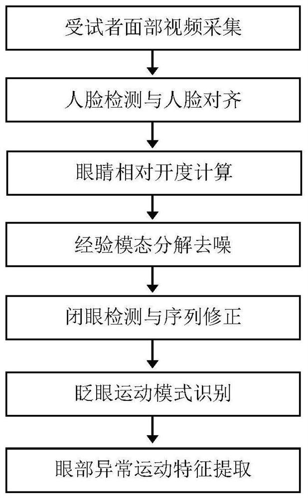 基于几何分析提取眼部异常运动特征的方法