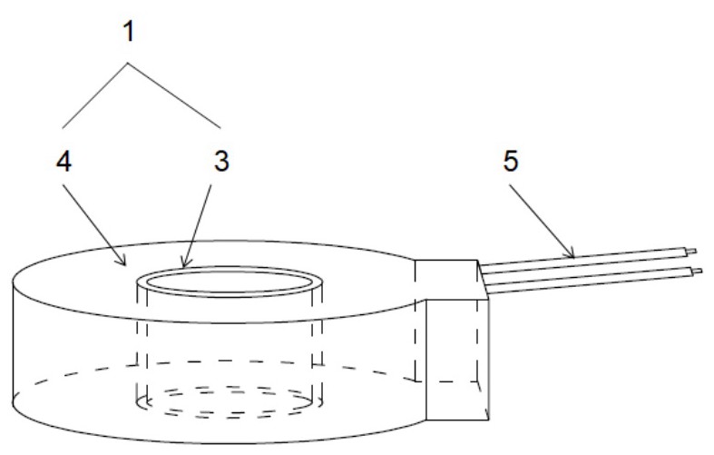 一种注塑成型的电流互感器及其制备方法