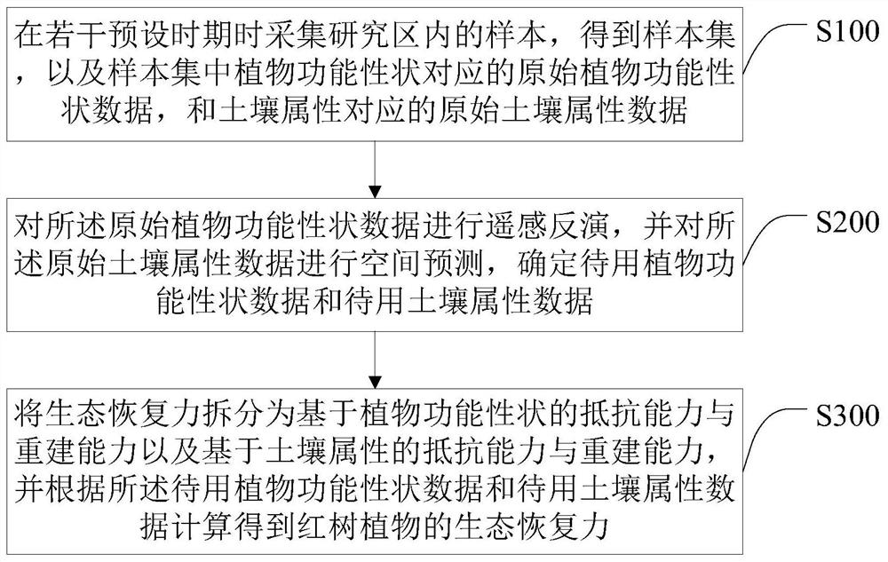 一种基于无人机高光谱的红树林生态恢复力评估方法