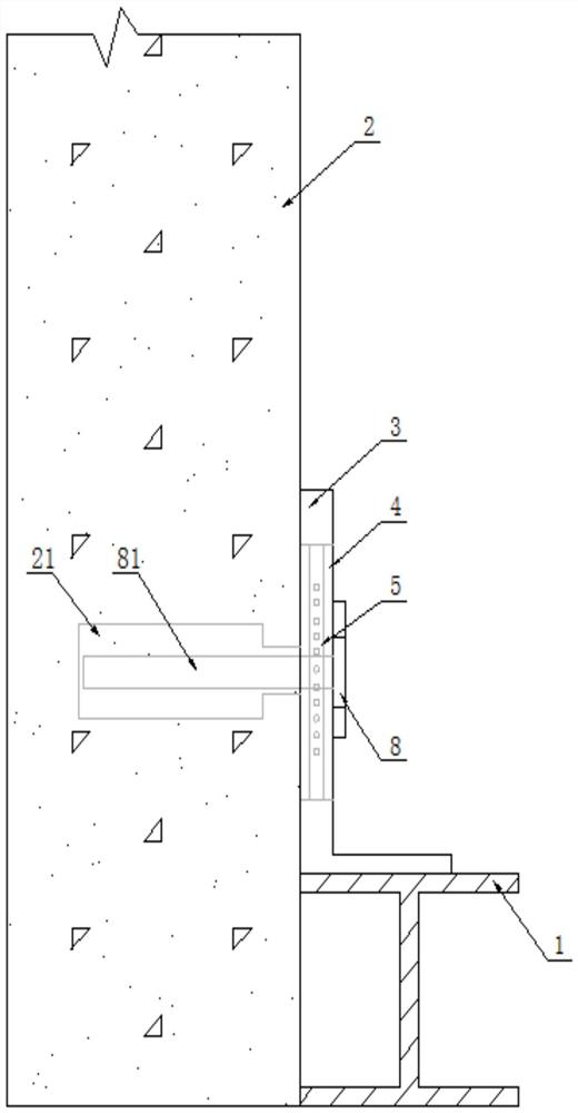 一种装配式外墙板与H型钢梁的抗震耗能连接节点
