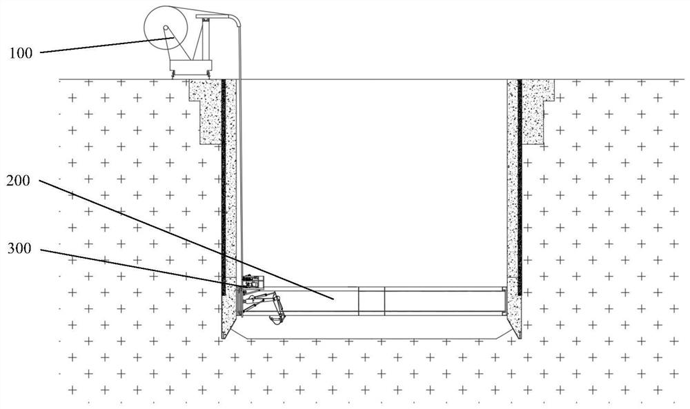 一种沉井壁行挖掘装置