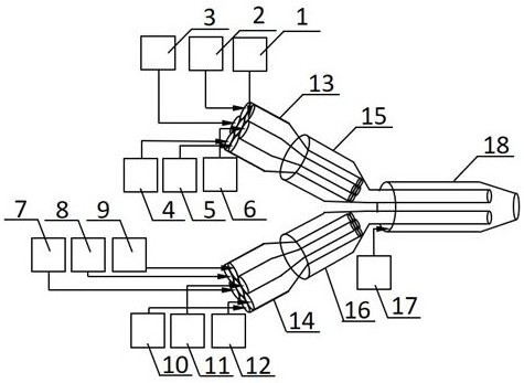 一种包裹钙钛矿量子点的双核纤维、制备方法及装置