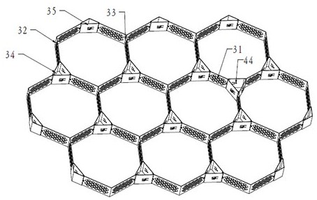 一种蜂窝式阵列多旋翼机架及面型、V型、三叉型、正三棱柱、A
型三棱柱、复合型零件