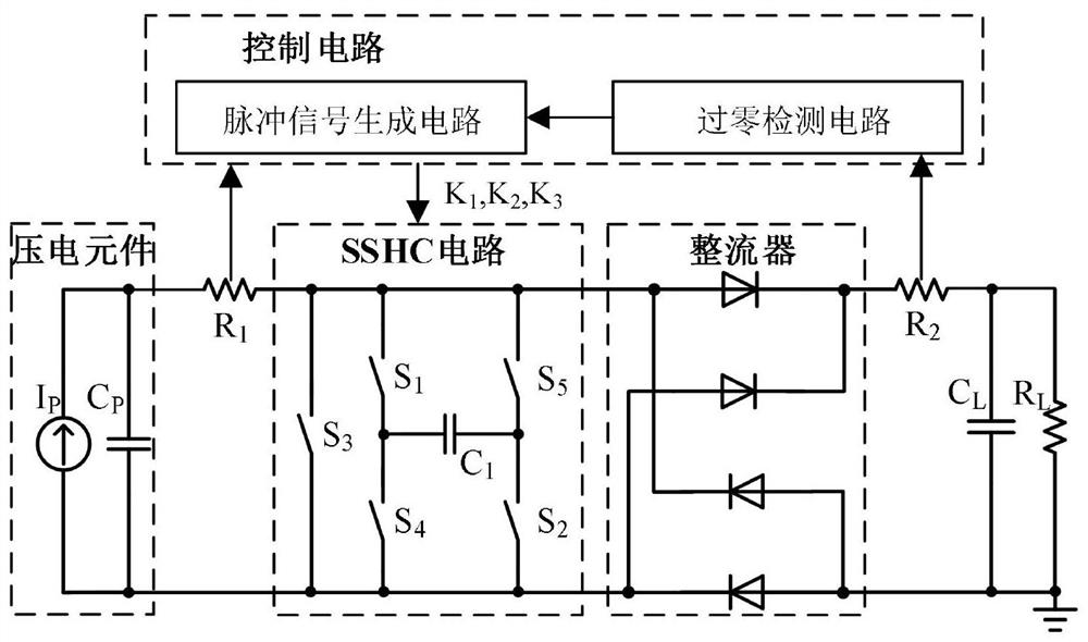 一种采用新型控制电路的压电能量收集系统