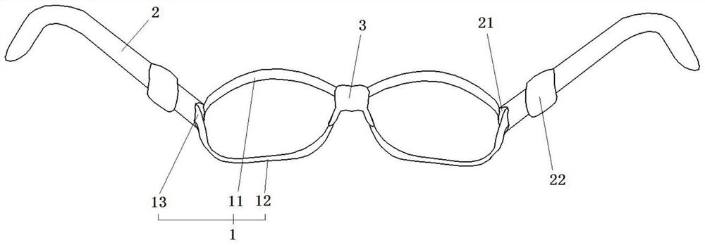 一种快速安装镜片的眼镜架