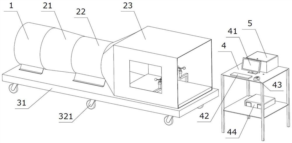 一种可移动抗风稳定性测试系统