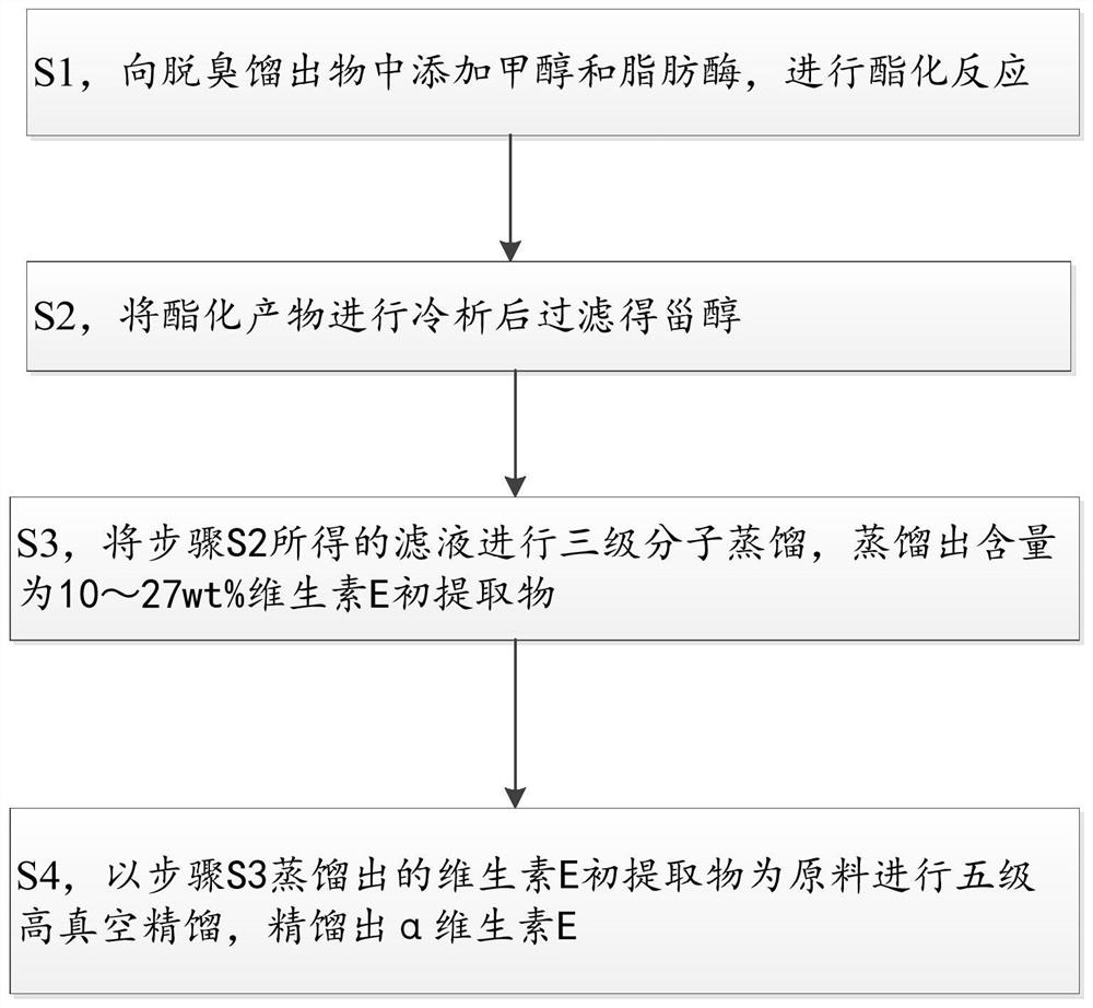 一种从脱臭馏出物中提取α维生素E的方法