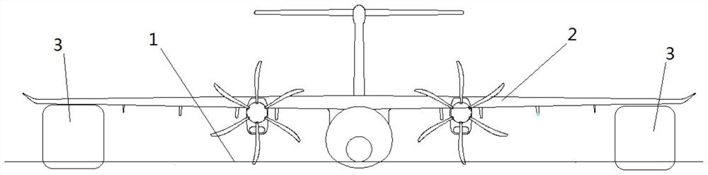 一种上单翼飞机水上漂浮平衡结构及平衡方法