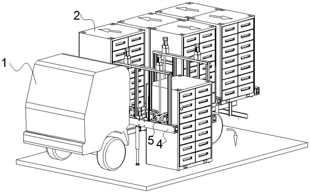 一种具有多方位装卸货箱功能的物流车
