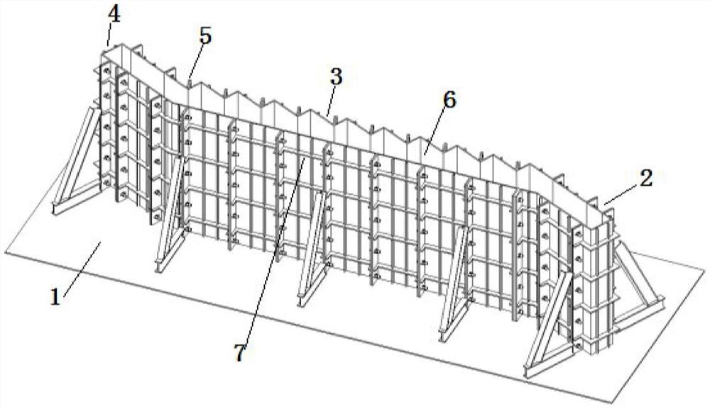 一种组合式预制钢筋混凝土楼梯模具及拼接方法
