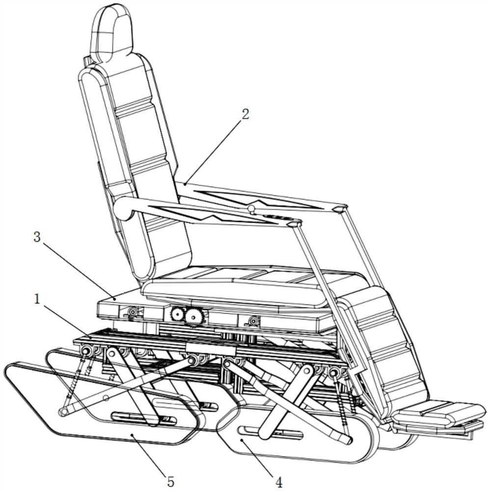 一种可与床拼接的爬楼轮椅及其拼接方法