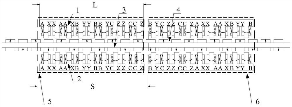 双边永磁体交错型模块化连续极永磁同步直线电机