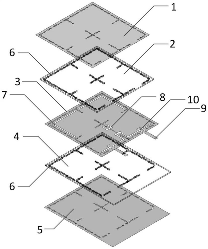 基于折叠基片集成波导谐振腔的四阶交叉耦合带通滤波器