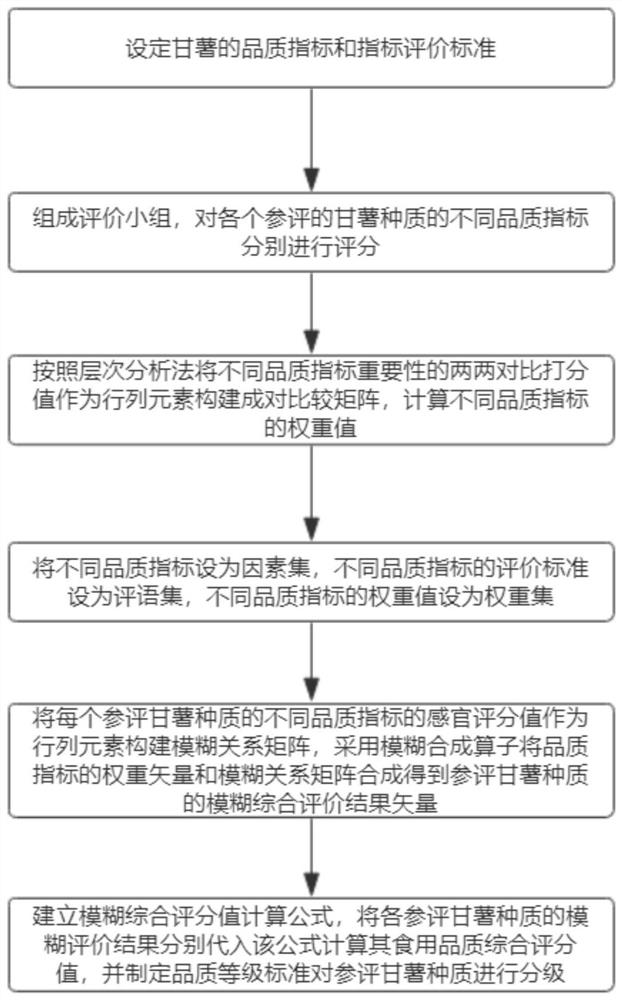 一种基于模糊数学的甘薯食用品质感官评价方法