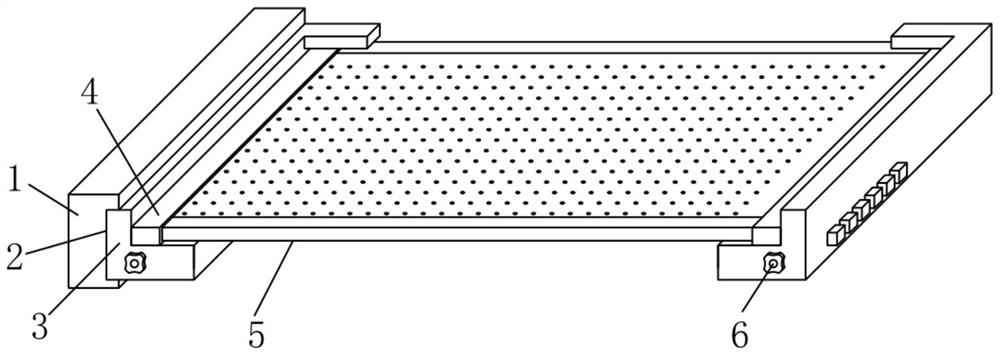 一种带有塑封导向结构的冰箱玻璃隔板