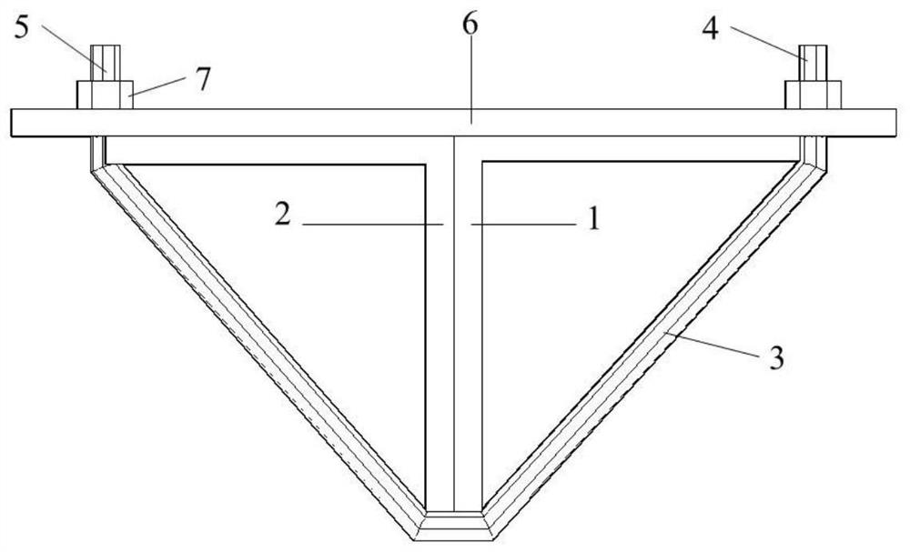 一种双角钢T形组合截面输电塔加固装置