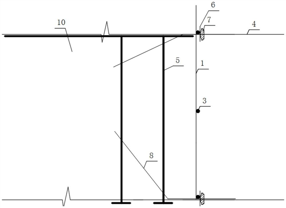 施工缝钢丝网模板的固定结构及固定方法