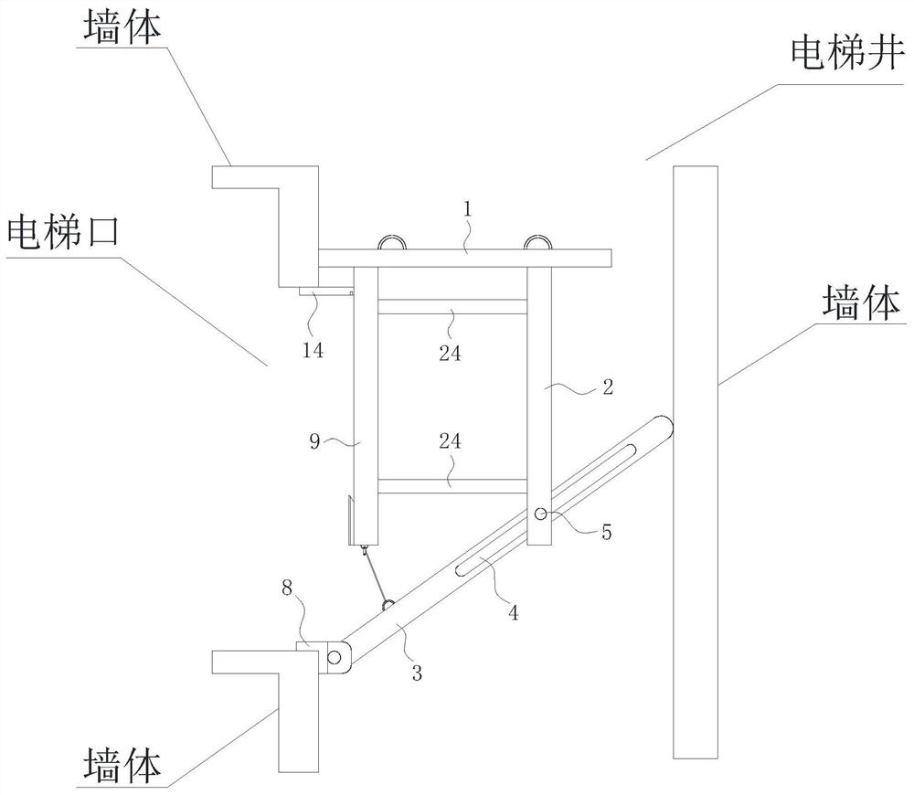 一种可提升式电梯井简易操作平台