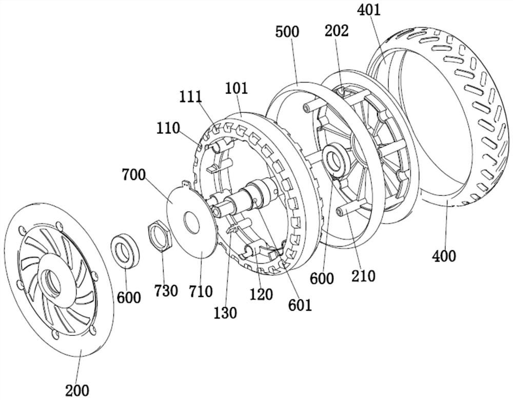 一种新型减震车轮结构及其成型方法