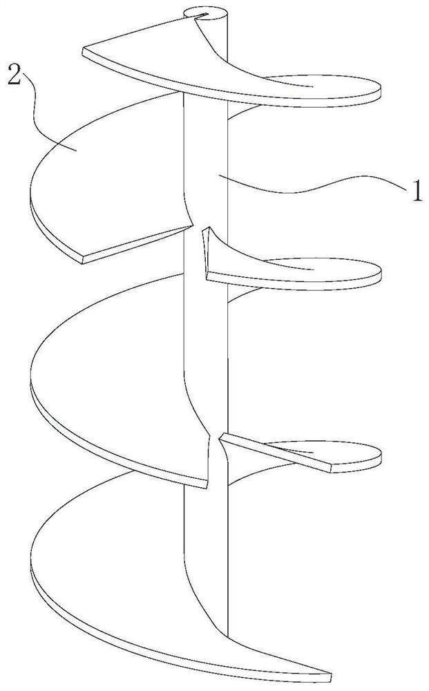 一种多层错位螺旋的搅拌叶片