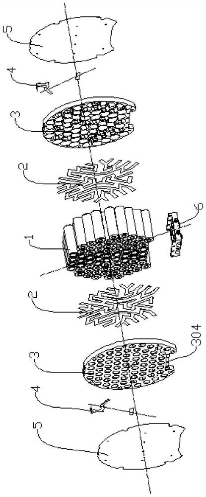 一种用于圆柱电池舱的电池模组结构