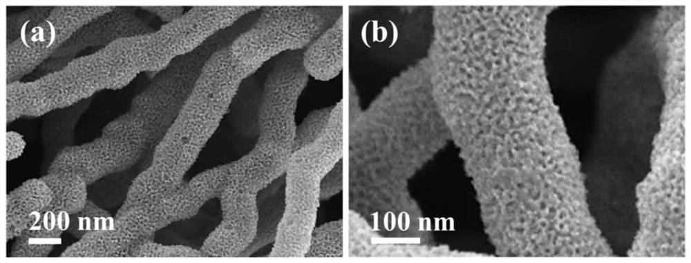 一种介孔铑空心纳米纤维电催化剂及其制备方法