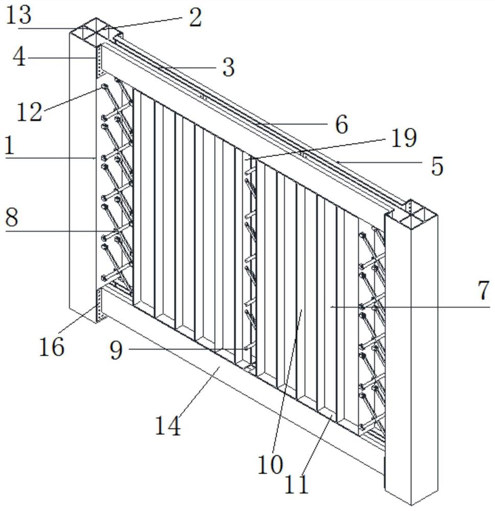 一种可更换耗能构件的短肢钢板剪力墙及其施工方法