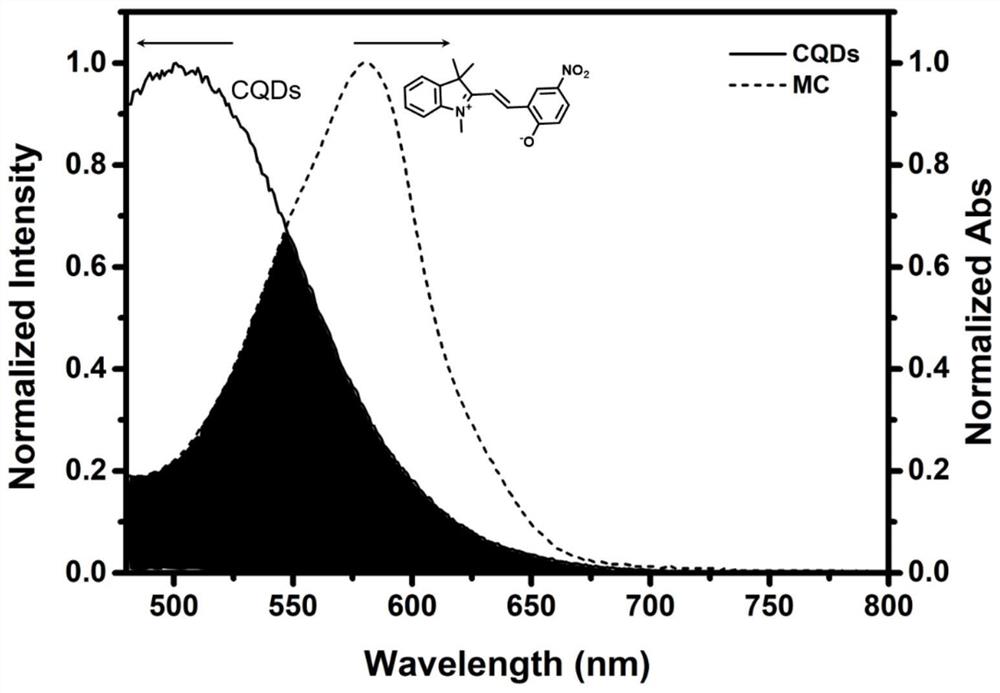 一种二氧化钛接枝碳量子点负载螺吡喃光致双重变色材料及
其制备方法和应用