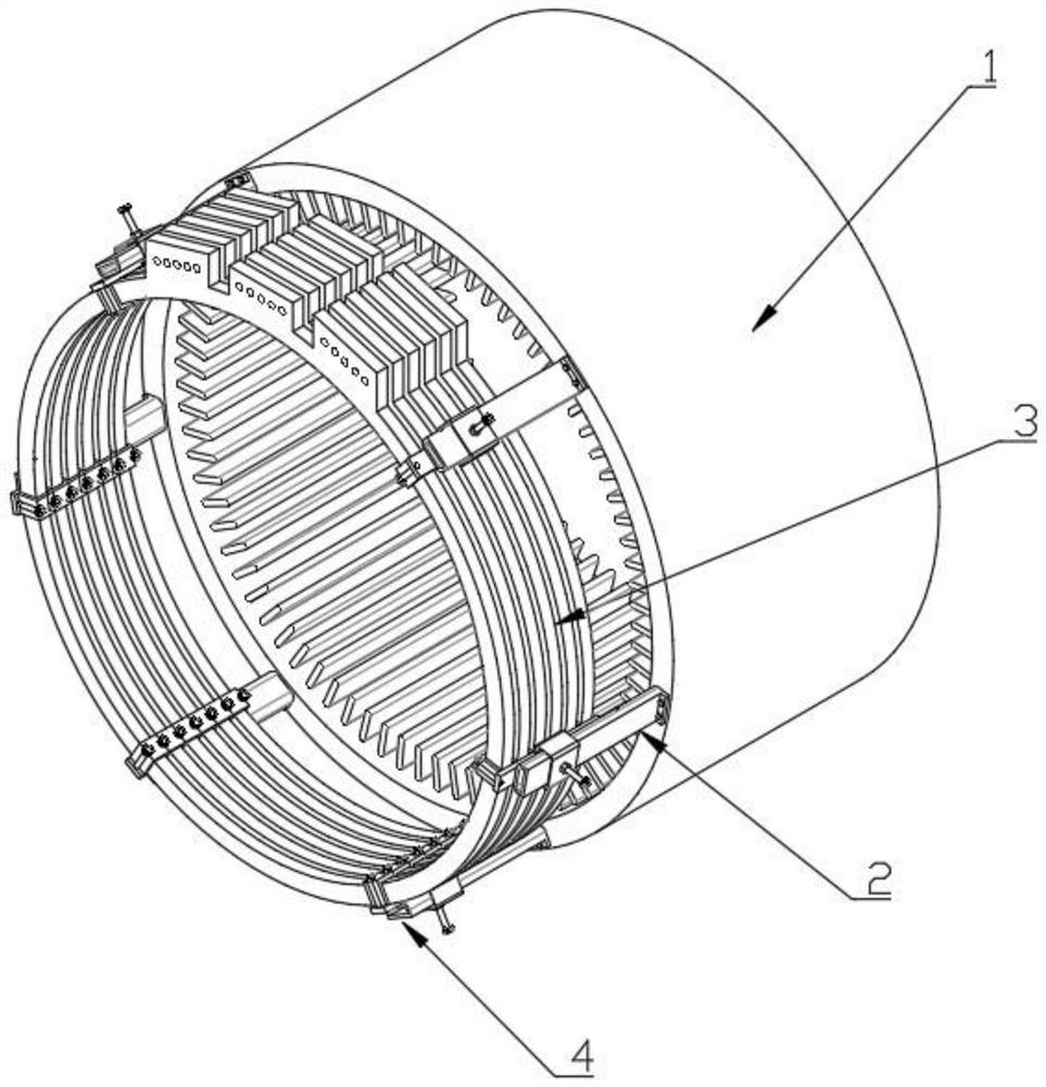 一种发电机定子引线环的定位工装