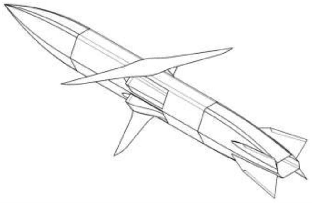 一种双斜掠翼空面巡航导弹的气动布局