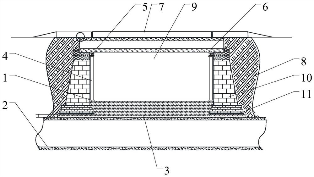 一种盾构近距离下穿大断面桥涵的加固结构及施工方法