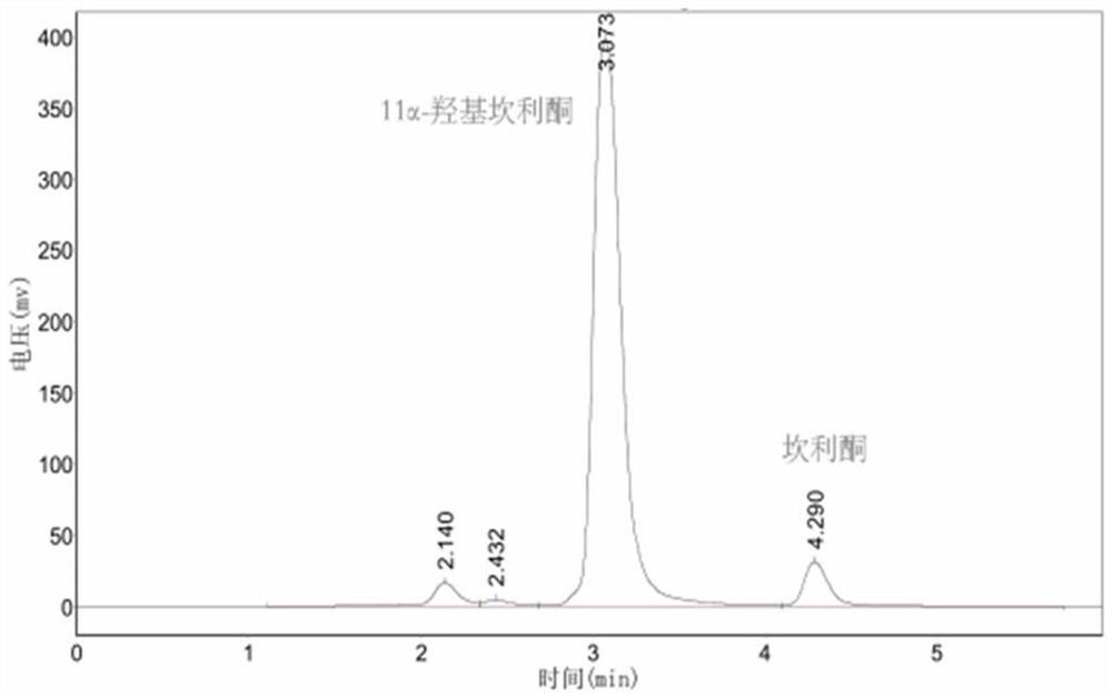 一种在相转移催化剂体系中微生物转化11α-羟基坎利酮的方法