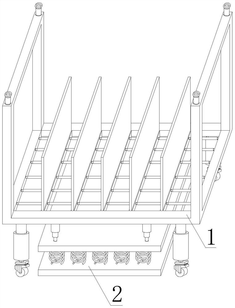 PC建筑构件运输具有减震功能的储运架