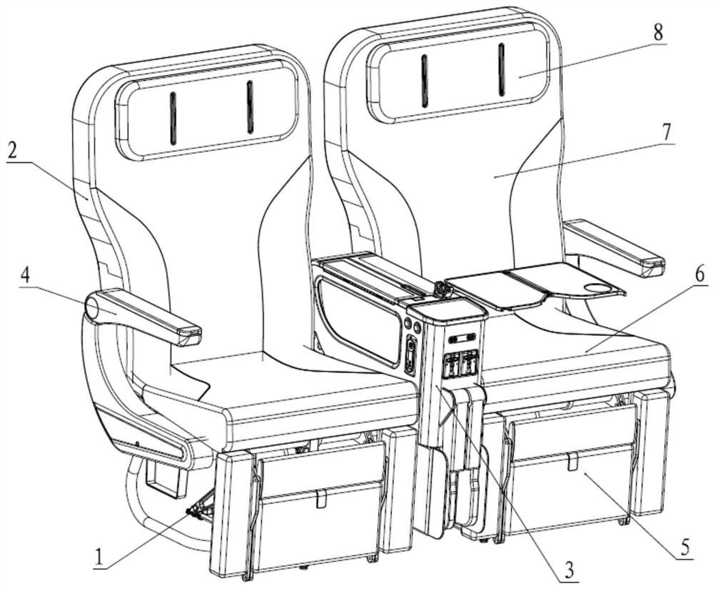 一种航空公务舱座椅