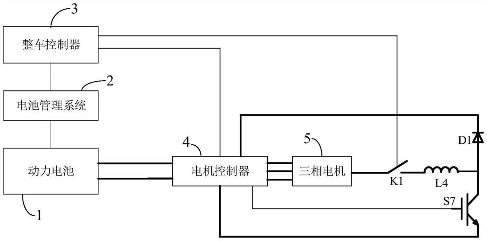 一种电动汽车及动力电池脉冲加热系统