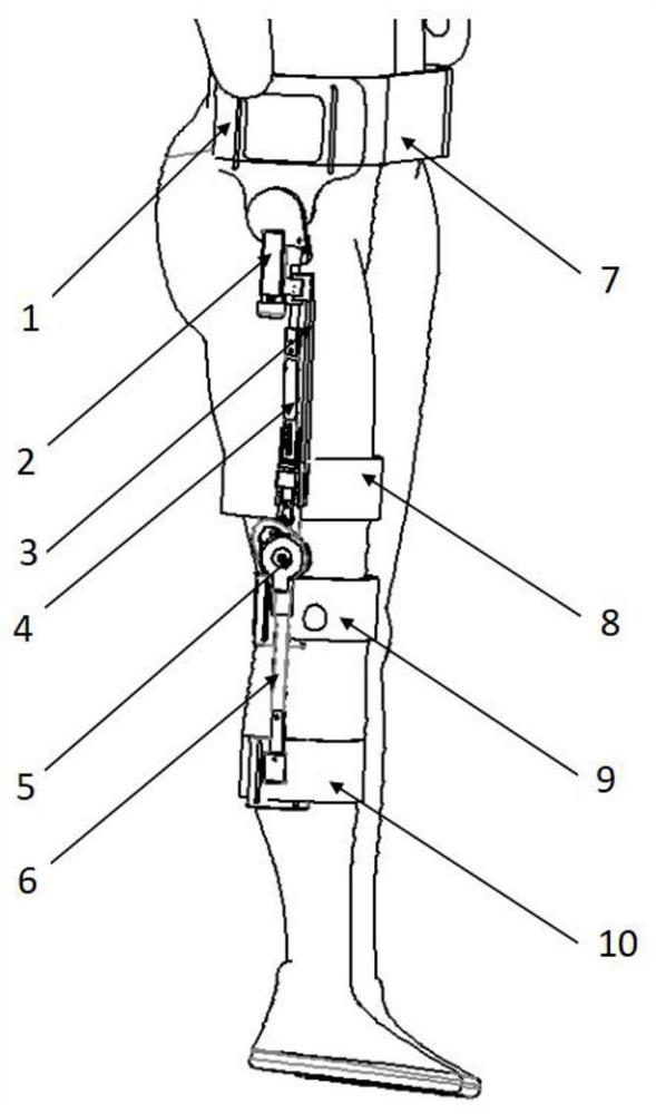 一种髋膝耦合的被动型储能助力外骨骼