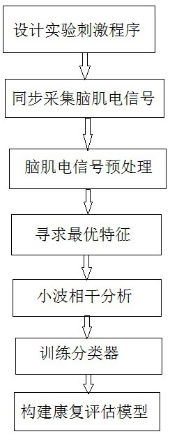 一种基于脑肌电信号小波相干系数的卒中康复评估方法