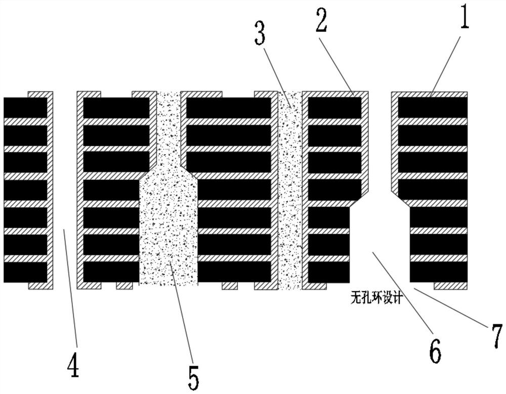 一种无孔环背钻孔PCB板及制备工艺