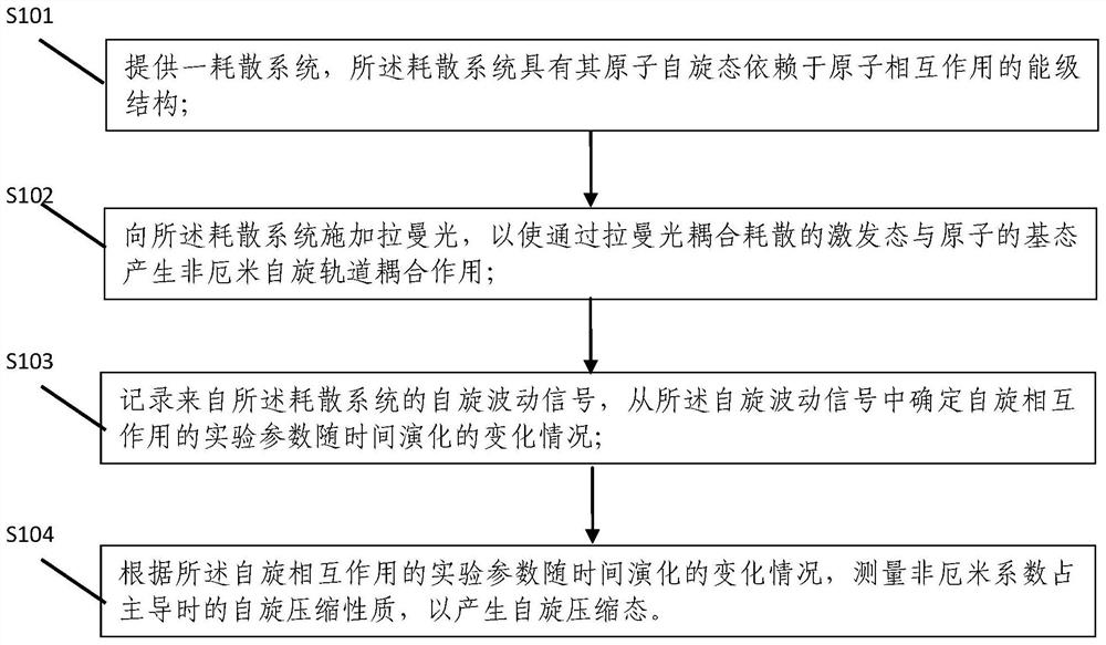 一种耗散系统自旋压缩态的制备方法