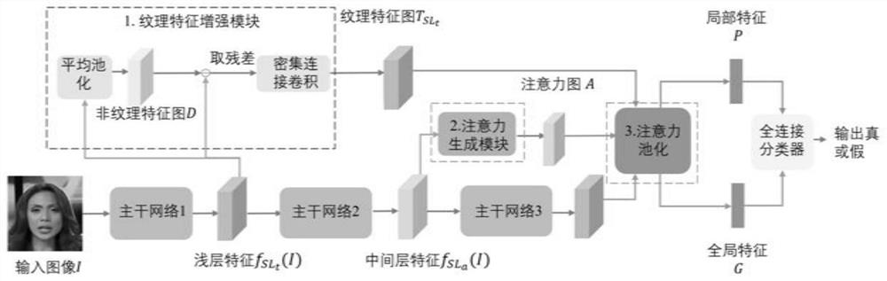 基于多区域注意力机制的人脸伪造检测方法