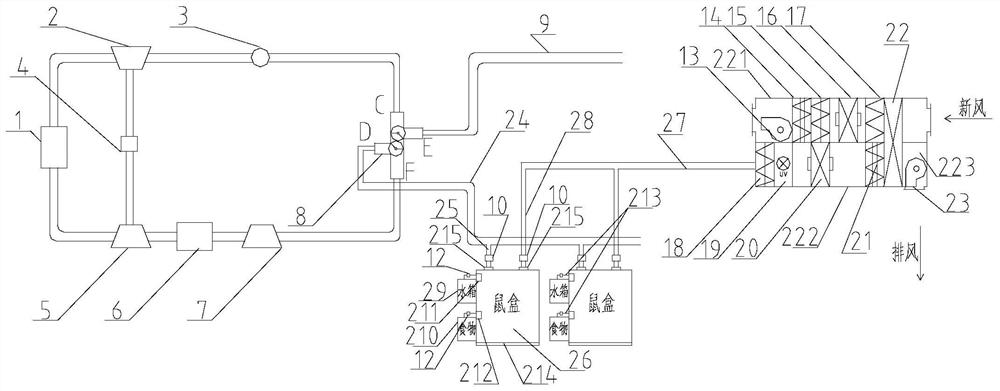 一种实验动物房用空气压缩热泵装置