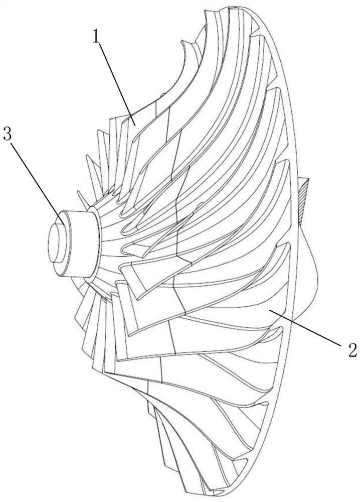 一种组合式三元流叶轮