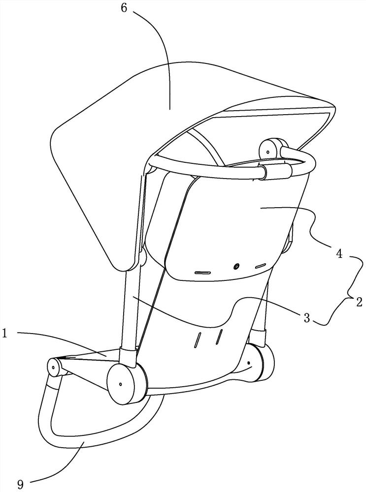 旋转式调节靠背高度的婴儿座椅
