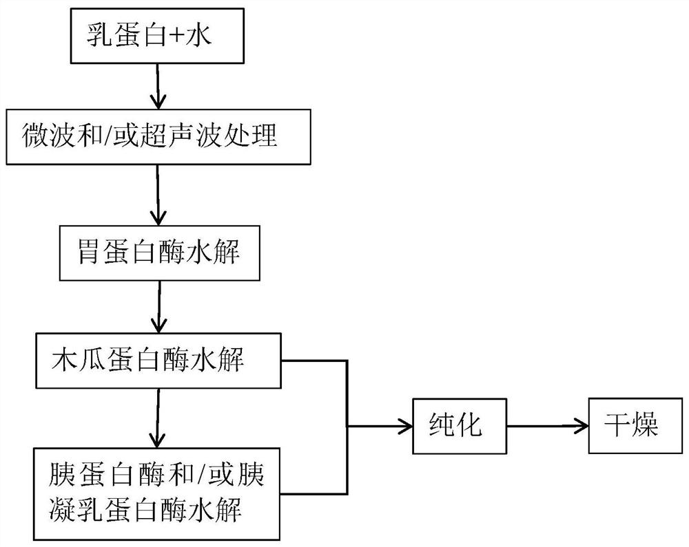 一种理化联合制备低致敏乳蛋白肽的方法