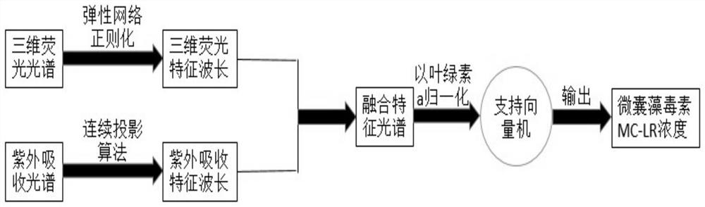 基于胞外有机物多源特征光谱的微囊藻毒素浓度反演方法