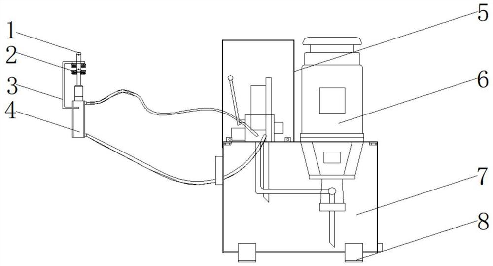 一种利用顶升液压泵站拆装塔机销轴的液压缸